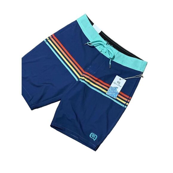 NEW WITH TAGS QUIET STORM stripped Print size 28 with 19" inseam Trunk Our signa - Picture 1 of 5